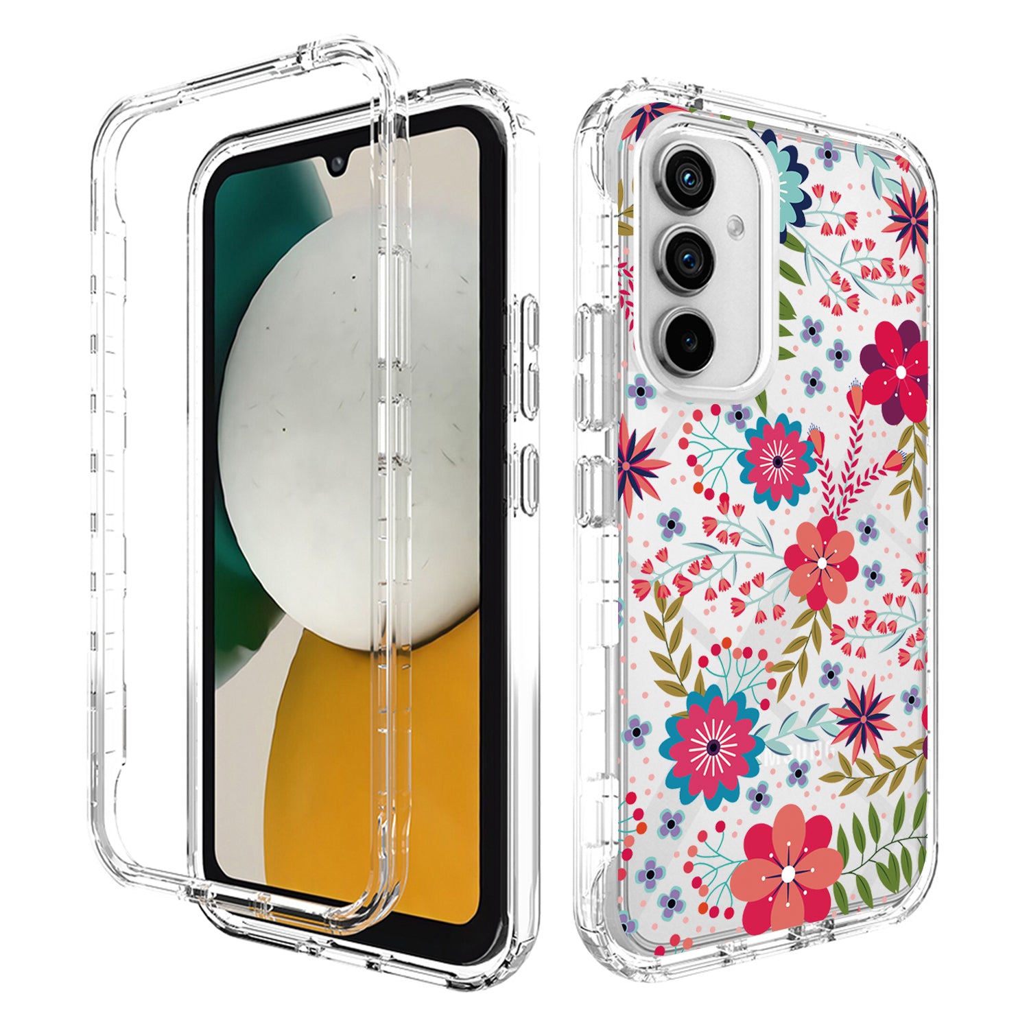For Samsung Galaxy A34 5G PC Frame TPU Transparent Phone Case Pattern Printing Anti-scratch Cover For Samsung Galaxy A34 5G PC Frame TPU Transparent Phone Case Pattern Printing Anti-scratch Cover